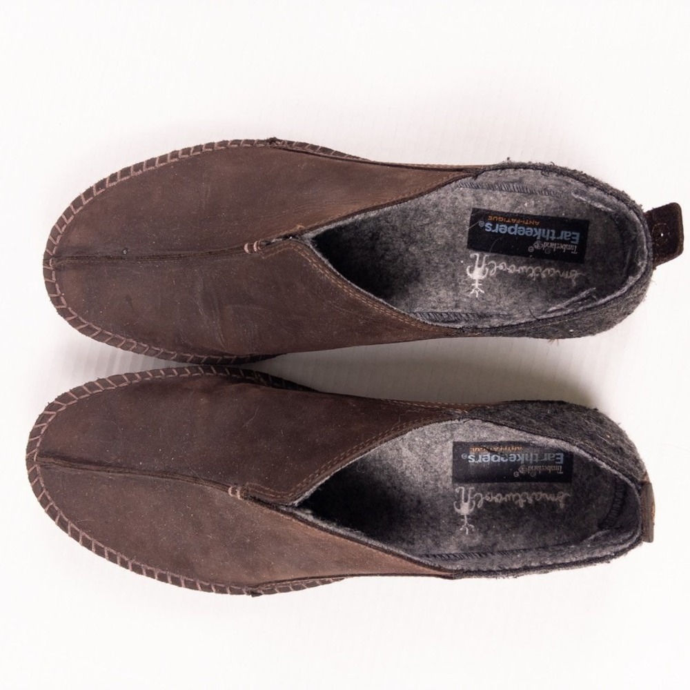 Timberland Smartwool Loafers Men 11 Brown Leather Earthkeepers Lounger  Slipper